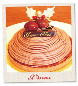 写真：クリスマスケーキ（モンブラン）